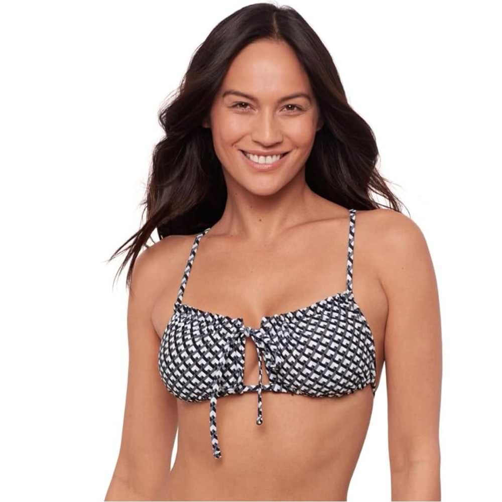 Sports Illustrated Women's Standard Ruffle Cutout Bralette Bikini Top Size S